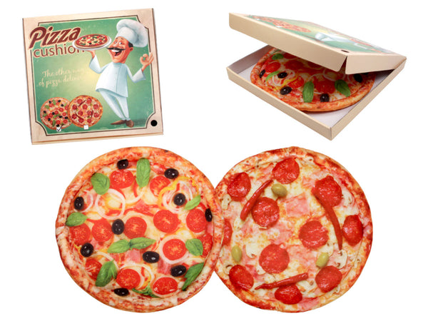 Pizzakissen in Pizzakarton Sitzkissen Kissen