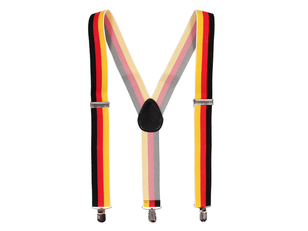 Hosenträger mit 3-Clips Herren Damen Schwarz