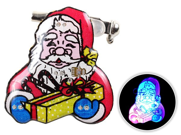 Blinki Anstecker Blinky Brosche Pin Button Weihnachtsmann Geschenk 53