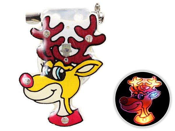 Blinki Anstecker Blinky Brosche Pin Button Weihnachts-Elch 145
