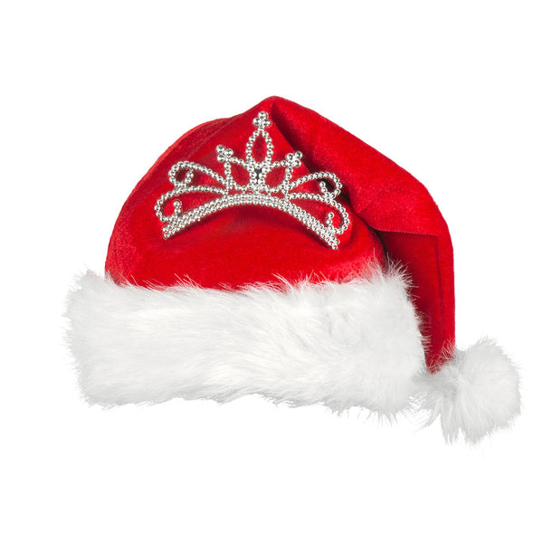 Lustige Weihnachtsprinzessin Weihnachtsmütze Weihnachtskrone - X-Mas Kopfbedeckung für Erwachsene