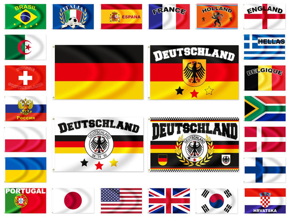 Länder Flaggen WM Fahnen WM-Fanartikel Maße 90x150 cm