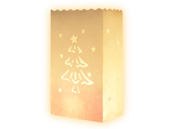 Lichttüten Weihnachten 10 Stück - Motiv Weihnachtsbaum