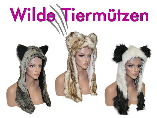 Fellmütze Tiermütze Mütze Pelzmütze