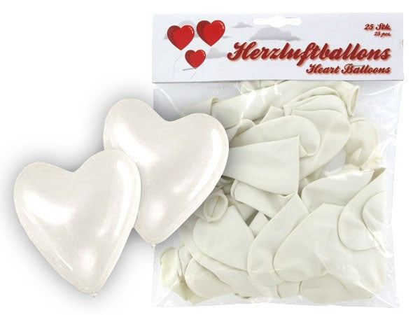 Herzluftballons Herzballons – Rot Weiß Bunt – Umfang ca. 64 cm – für Hochzeit, Party, Valentinstag, Liebe, Geburtstag, Feste, Dekoration