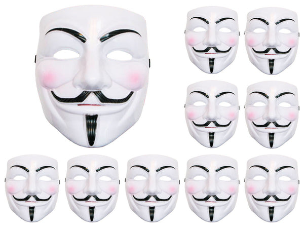 10 Stück V wie Vendetta Maske Anonymous Maske Fawkes Anonymous Occupy Karneval