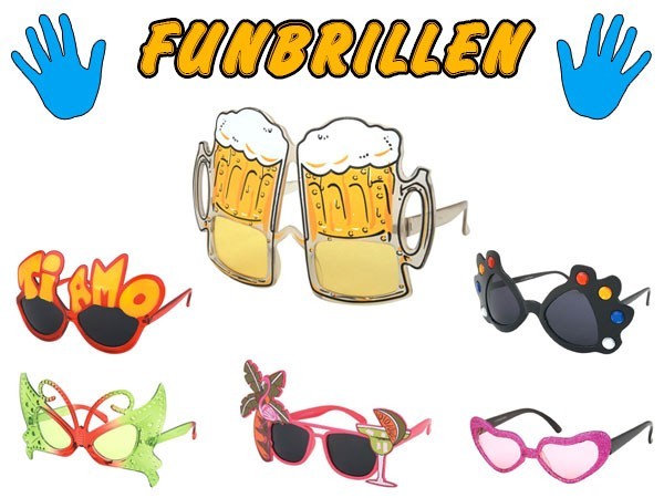 Sonnenbrille Funbrille Partybrille Spaßbrille Diskobrille Karneval viele Modelle