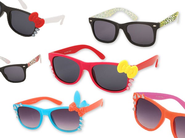 Farbige Retro Nerd Kinder Sonnenbrille Viper verschiedene Designs K-75a-77a