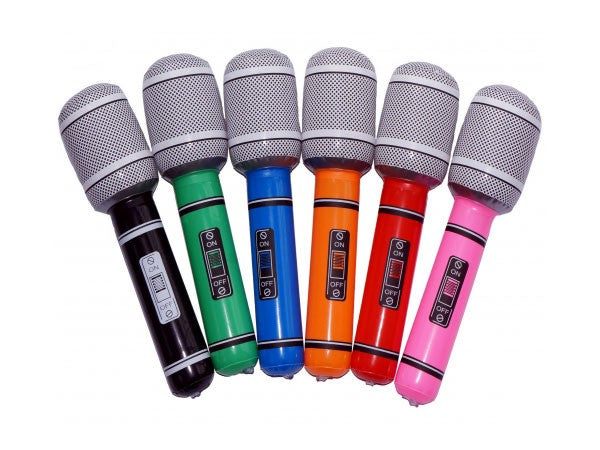 Aufblasbares Mic Mikrofon Mikrofone Mikro bunt