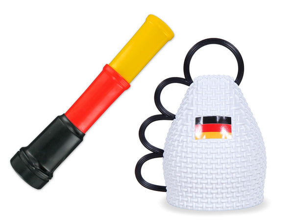 Caxirola Fantröte Set Maracas Set-DE01 Caxixi Fussball Fan Set Airblaster Rassel Stadiontröte