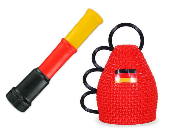 Caxirola Fantröte Set Maracas Set-DE02 Caxixi Fussball Fan Set Airblaster Rassel Stadiontröte