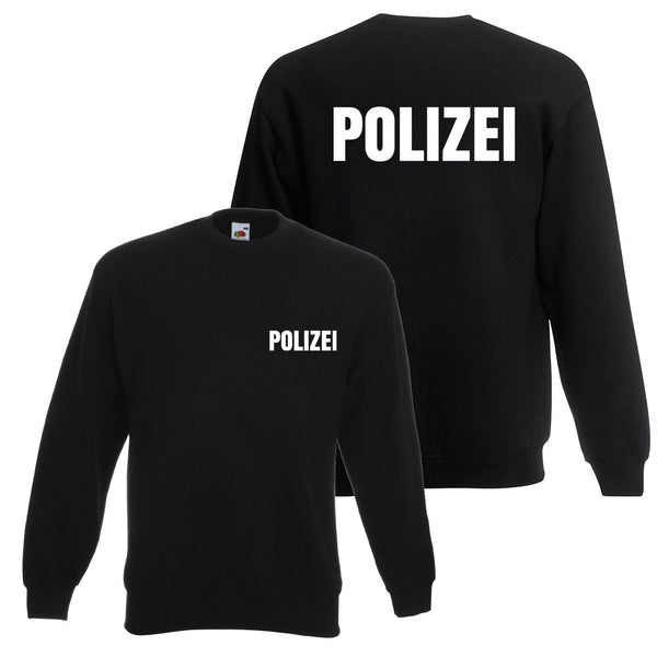 Polizei Pullover Polizeikostüm Polizist Navy Polizistin Outfit Pulli Fasching Karneval Zubehör Accessoire Uniform schwarz