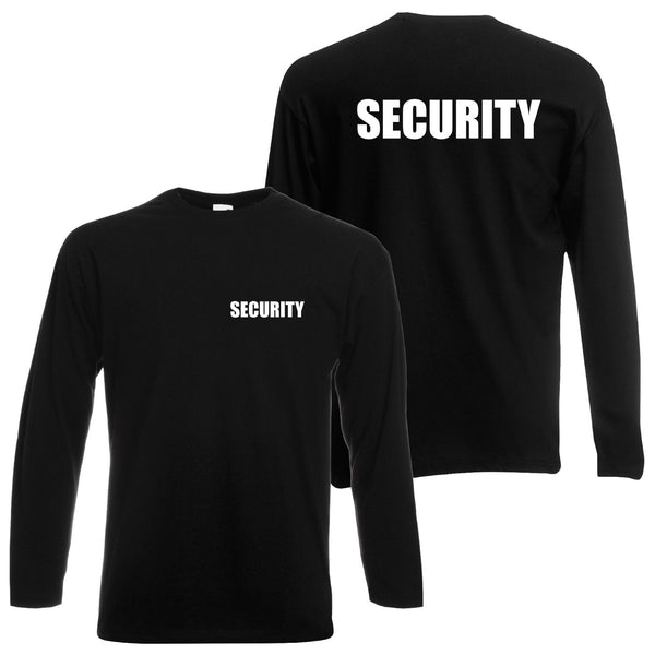 Alsino Security Sweatshirt Sweater Pulli Pullover Sicherheitsdienst Türsteher Sicherheit Dienstbekleidung Schwarz Brust & Rücken Druck