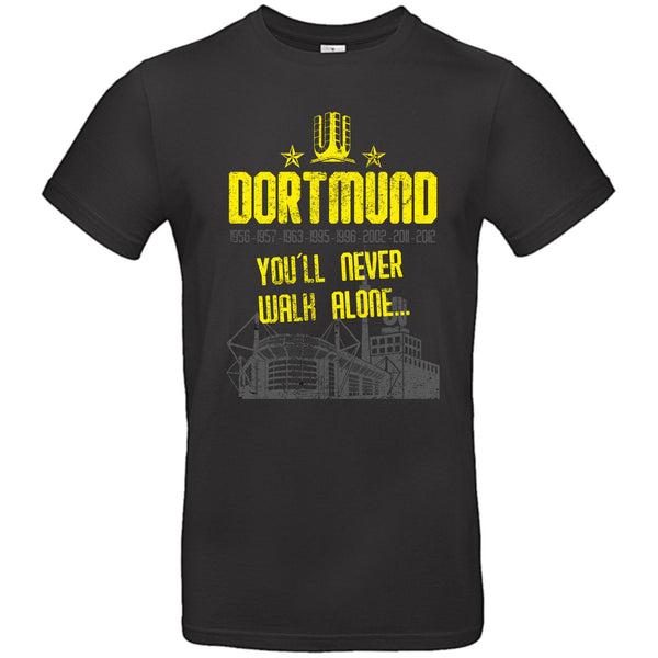 Alsino Herren T-Shirt Dortmund (3) You'll Never Walk Alone"