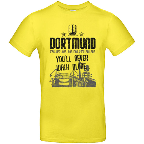 Herren t-Shirt Dortmund gelb "You Never Walk Alone"
