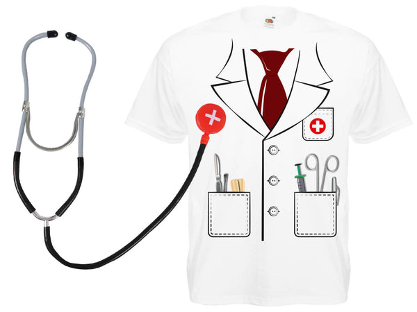Arzt Kostüm Set Kostüm Accessoire T Shirt