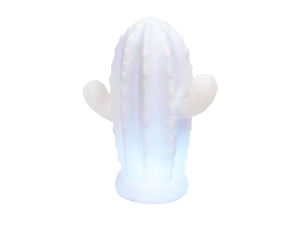 Weißer LED Kaktus 13 cm x 9 cm