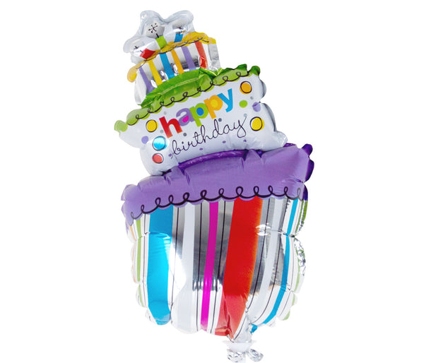 Folienballon-Happy Birthday mit Stick
