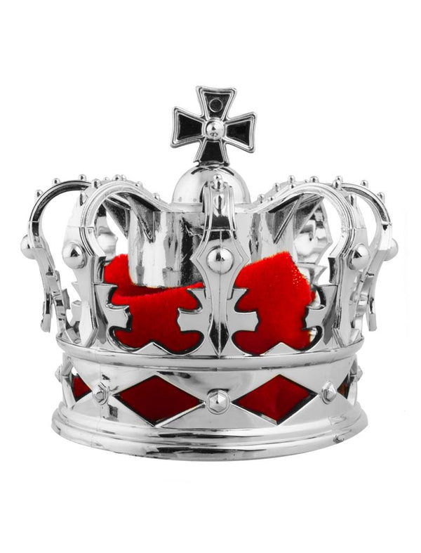 Krone Haarclip Haarspange Mini-Krone Silber Kopfschmuck Karneval Fasching König Königin Accessoire