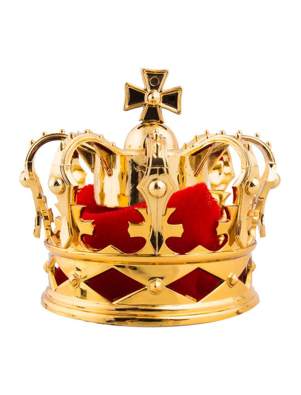 Krone Haarclip Haarspange Mini-Krone Gold Kopfschmuck Karneval Fasching König Königin Accessoire