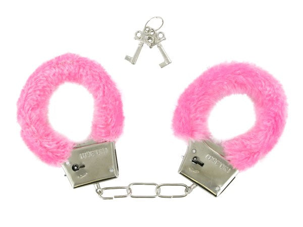 Bunte Handschellen Fasching Karneval pink 01