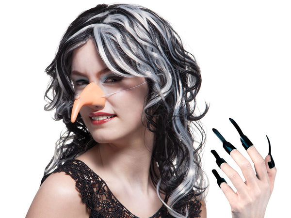 Hexen Set Hexennase 74438 Hakennase mit 10 Nägeln Hexenkostüm Verkleidung Halloween