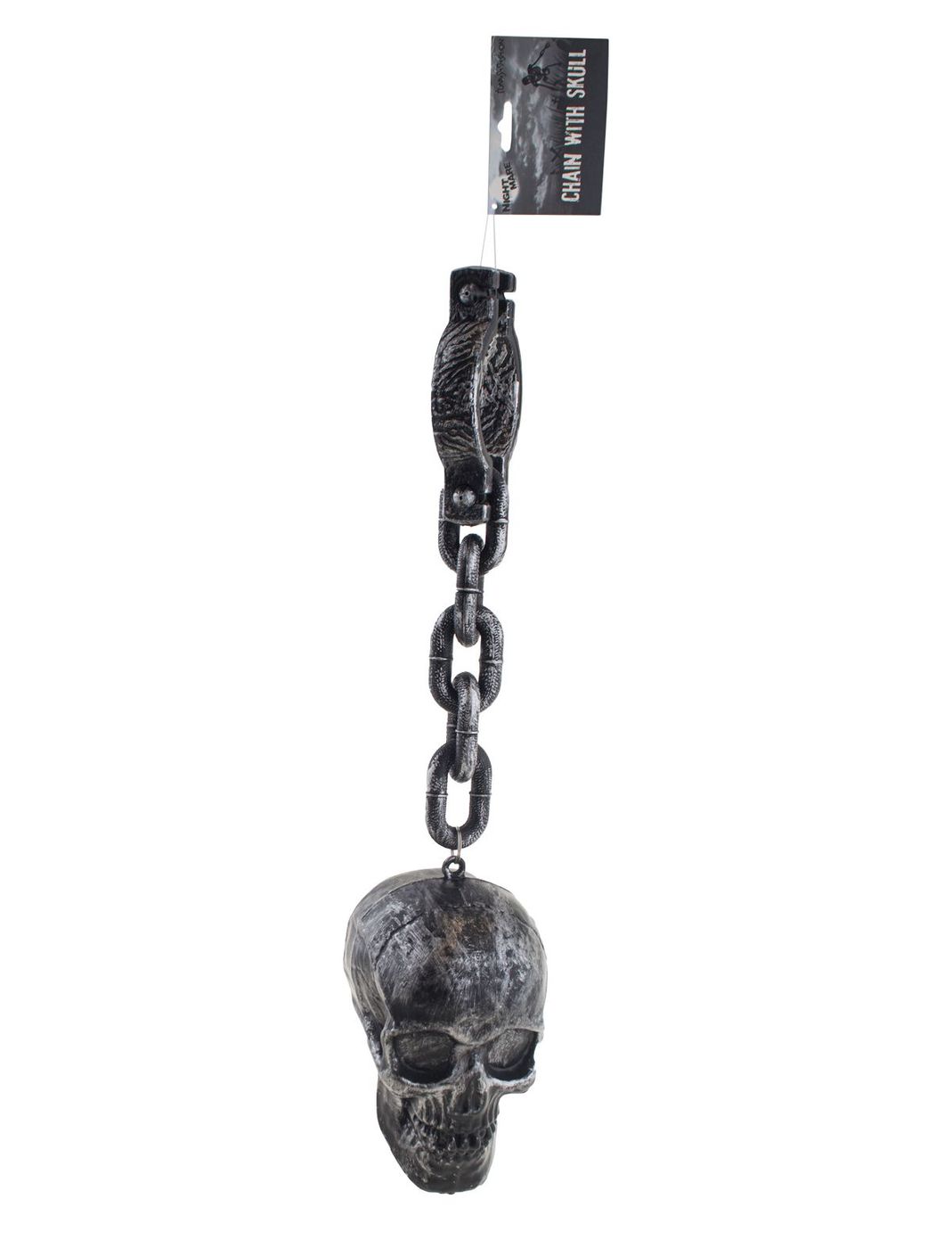 Miniblings Totenkopf Kette Acrylglas schwarz Schädel Skull Gothic Halloween  80cm - Handmade Modeschmuck - Gliederkette versilbert
