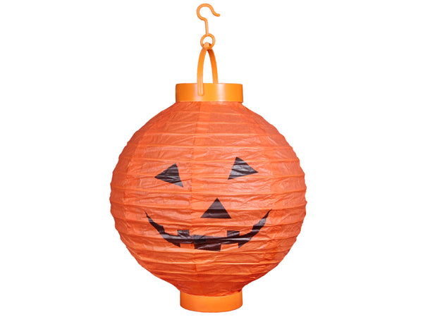 Halloween LED Deko Kürbis Papierlaterne 20 cm