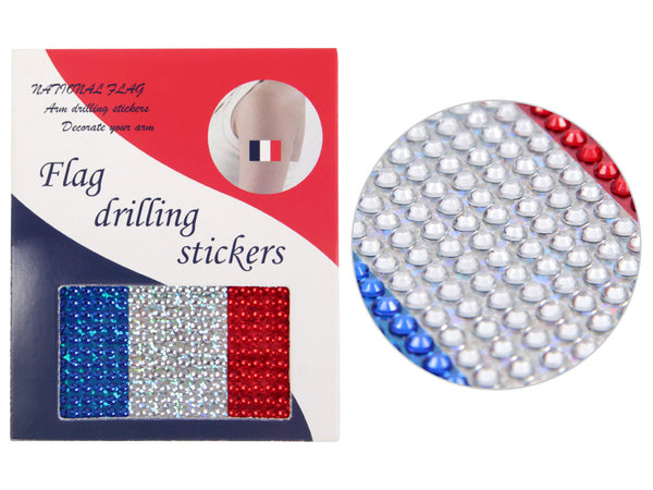 Strass Tattoo Fanartikel Frankreich selbstklebend