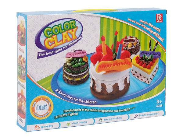 27-teiliges Kreativ-Set Knete 8059 Happy Birthday Kinder Kuchen-Party Knetwerkzeug von Alsino