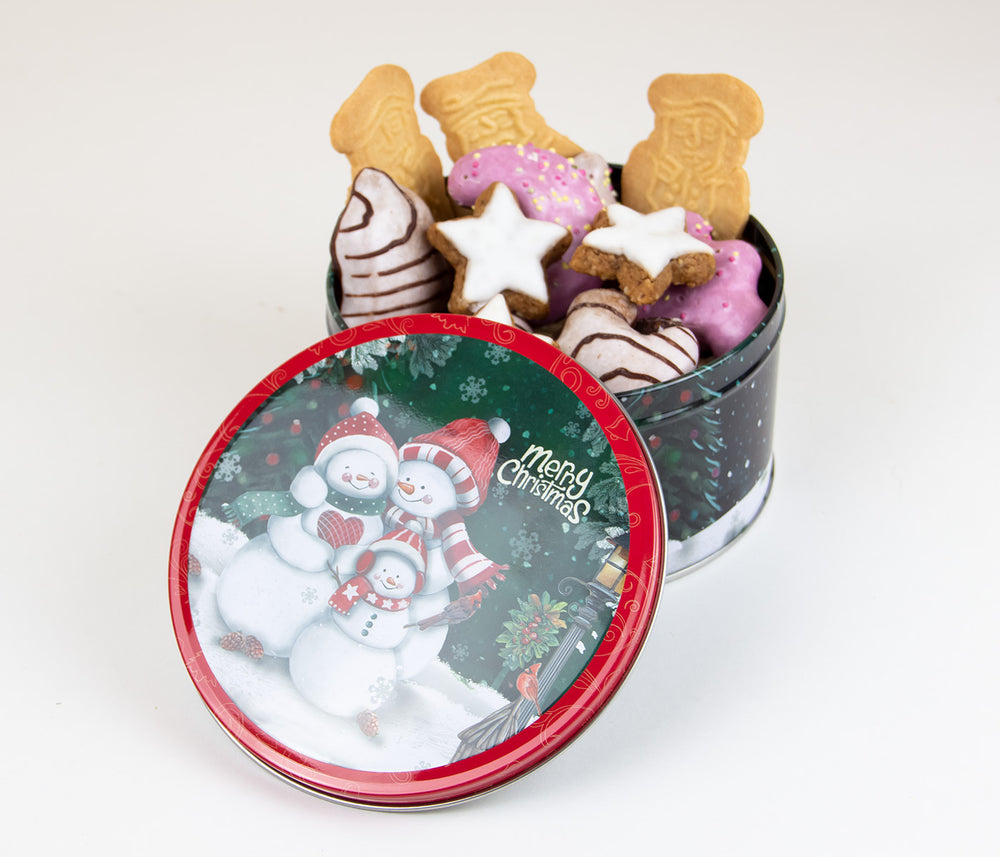 3er Set Keksdosen Weihnachten rund mit Deckel Metall Plätzchendosen We – SoSachen