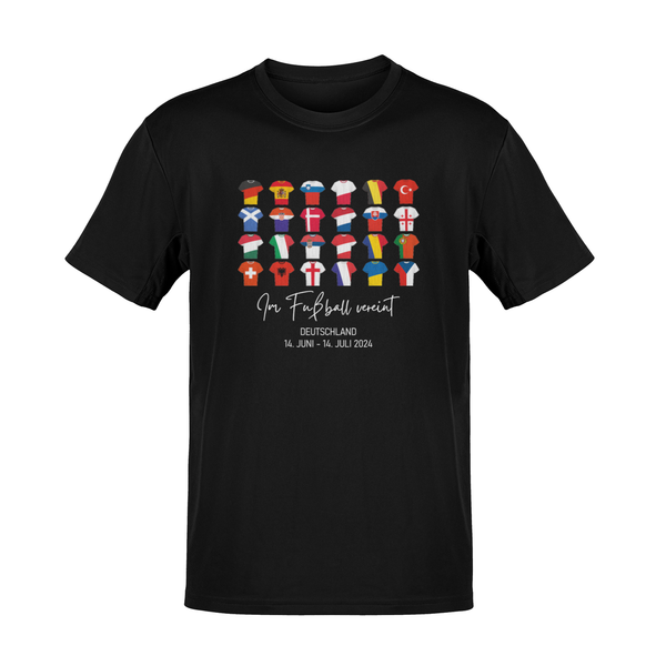 Alsino EM Länder T-Shirt Im Fußball vereint Euro 2024 Deutschland Shirt - 100% Baumwolle Fanshirt