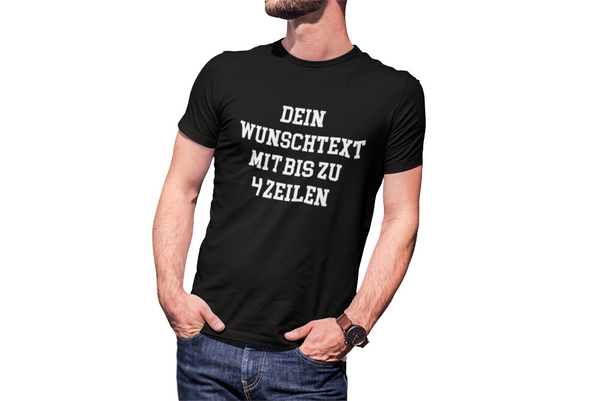 Alsino T-Shirt selbst gestalten Frontprint Vorderdruck mit Wunschtext Aufdruck personalisieren Shirt Mannschaftsshirt TShirts