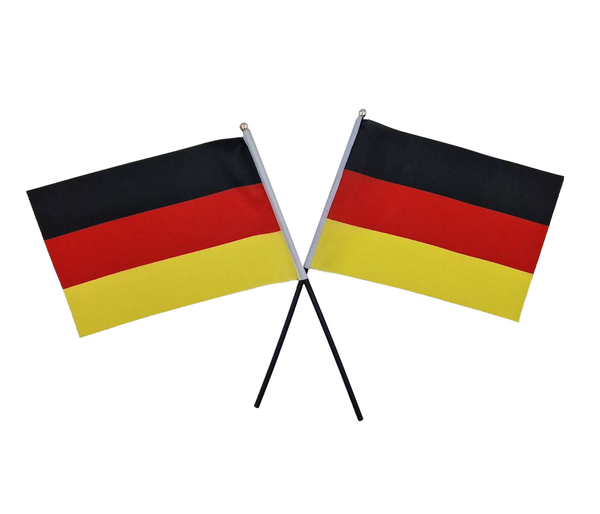 Alsino Deutschlandfahne Deutschland Handfahne Flagge Stabfahne Handflagge klein 22x15 cm - EM WM Fanartikel