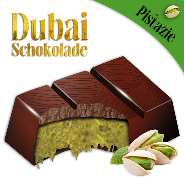 Alsino Alyan Dubai Schokolade 100g - Exklusive Premium Schokolade mit Pistazie und Kunafeh - Feinste Schokoladenkreation