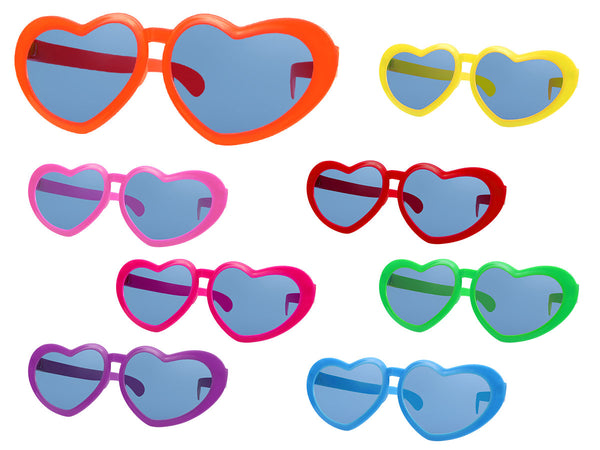 Herzform Sonnenbrille Kunststoff Uni-Farben