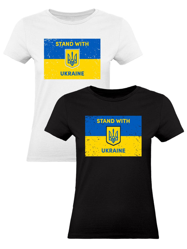 T-shirt STAND WITH UKRAINE against war STOP WAR! - per le signore