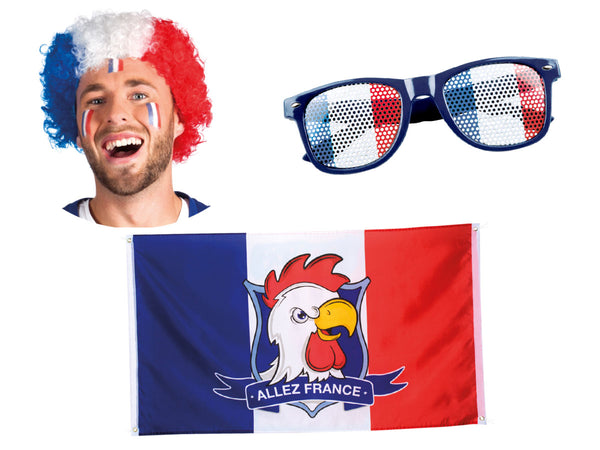 3-teiliges Frankreich Fanset Fanartikel
