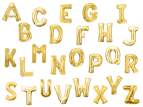 Folienballon Buchstaben A-Z gold