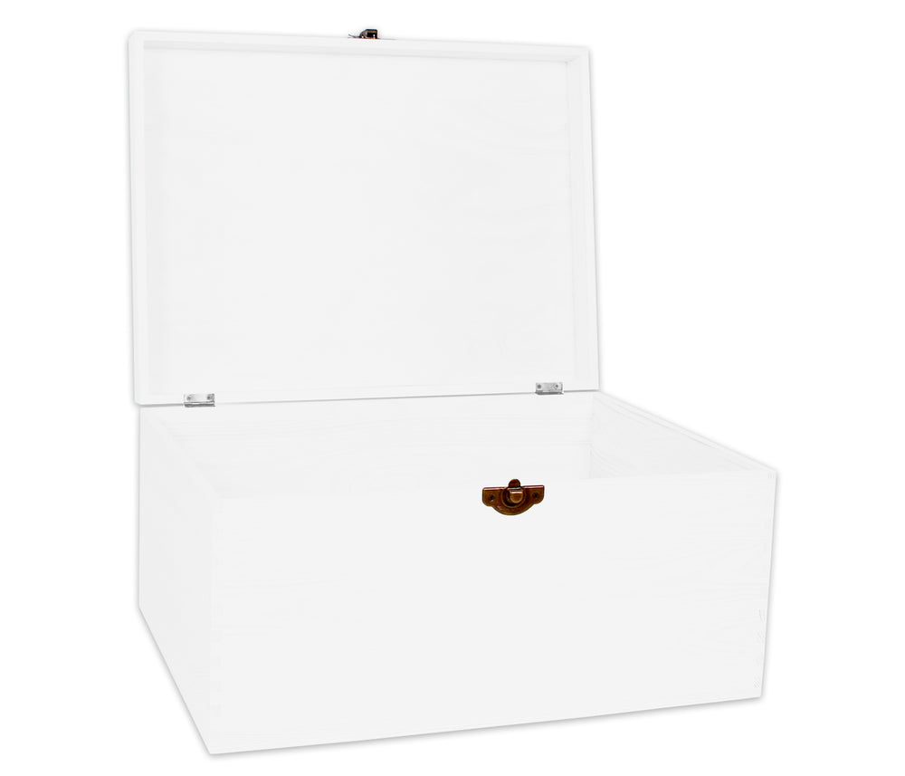 Holzbox mit Deckel Weiß – Aufbewahrungsbox aus Naturholz – Holzkiste z – SoSachen