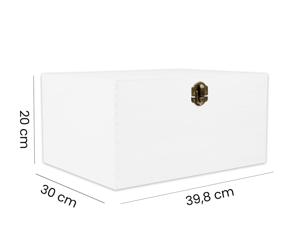 Holzbox mit Deckel Weiß – Aufbewahrungsbox aus Naturholz – Holzkiste z – SoSachen