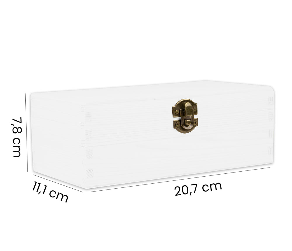 Holzbox mit Deckel Weiß – Aufbewahrungsbox aus Naturholz – Holzkiste z – SoSachen