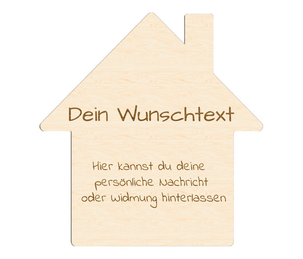 Deko Haus Familie personalisiert Holz Acryl Geschenk Haus-Einweihung Familienschild Einzug