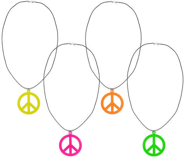 Peacekette Hippie Halskette Accessoires Kostüm Peace Zeichen