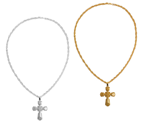 Stylische Hip Hop Rapper Kette in Gold und Silber