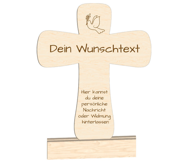 Personalisiertes Taufkreuz mit Spruch Kreuz Widmung - Geschenk