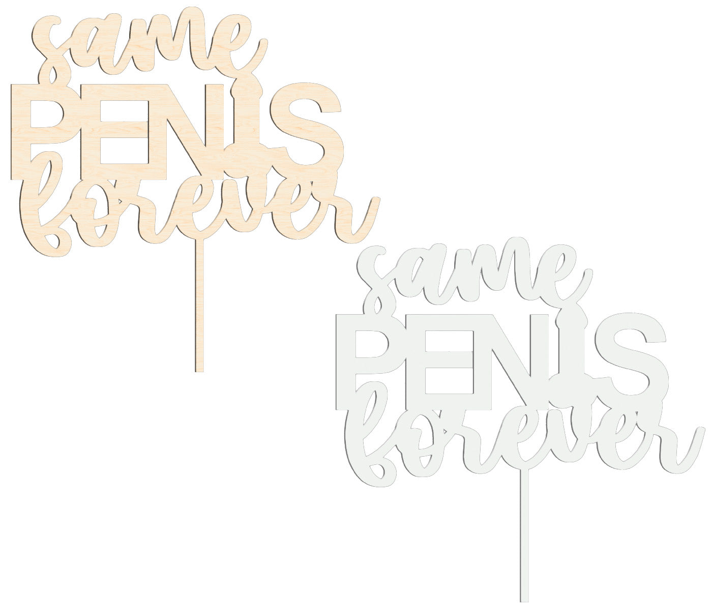 Cake Topper Penis-Topper Hochzeit JGA Same Penis Forever Tortendeko ...