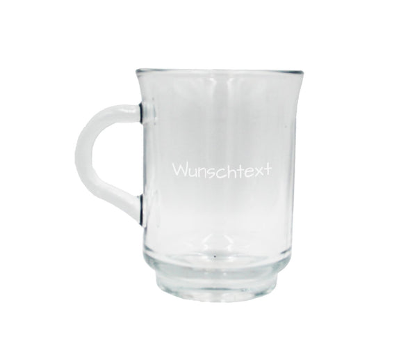 Personalisierte Teetasse aus Glas 250 ml - Ideal für Tee, Kaffee & Mehr