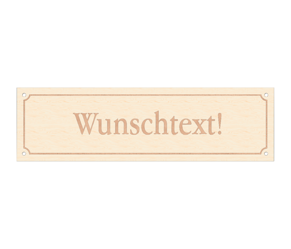 Boxenschild Pferd Pferdeboxen Schild personalisiert Pferdeschilder Schild Wunschtext - 35x10 cm - Holz