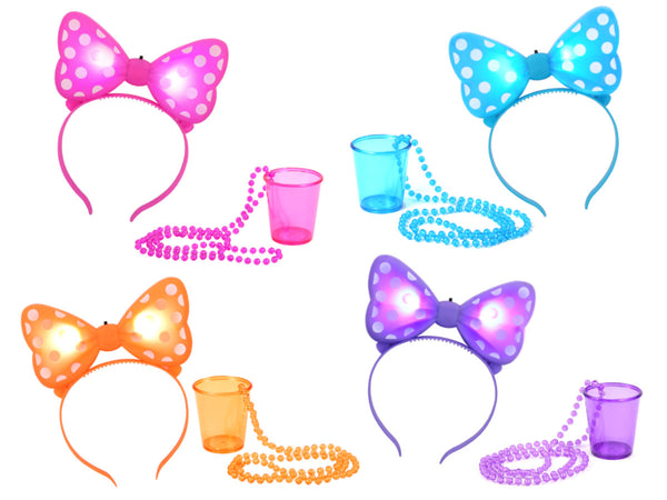 Haarreif mit Schleife LED Blinkfunktion